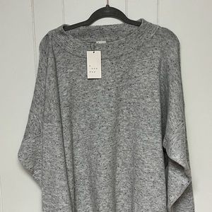 Womens slouchy mock turtle neck pullover sweater. A New Day. Gray— XXL. NWT.